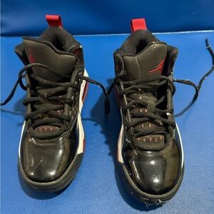 Air Jordan Kids Black and Red High Tops